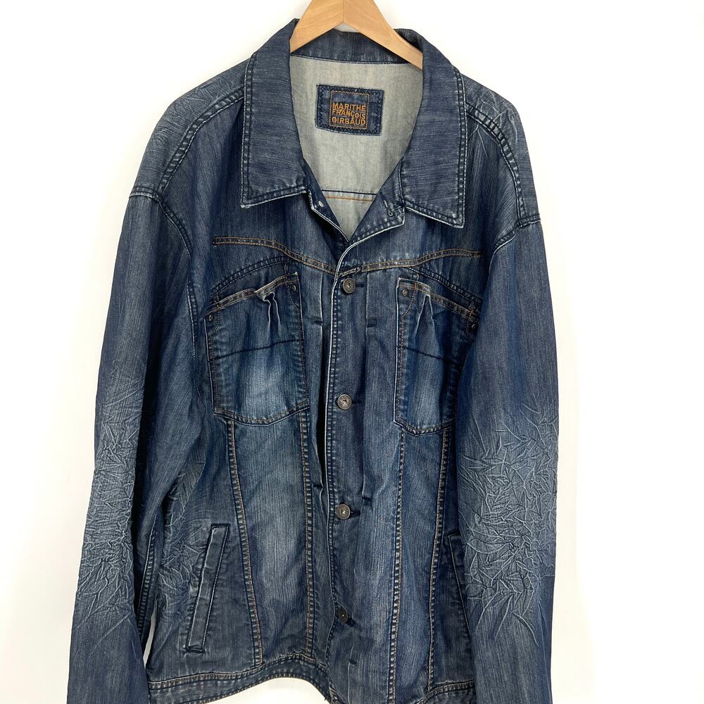 Vintage Marithe + Francois Girbaud Denim Jacket Size 4X Streetwear Grunge